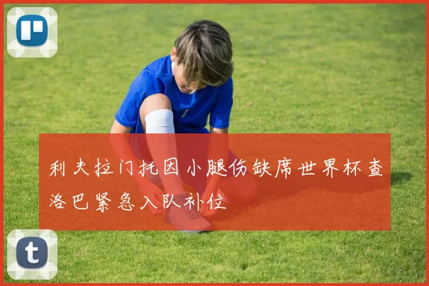 利夫拉门托因小腿伤缺席世界杯查洛巴紧急入队补位